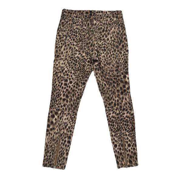 J. Mclaughlin Leopard Baxter Zipper Detail Moto Skinny Pants Size 10 - Picture 8 of 12